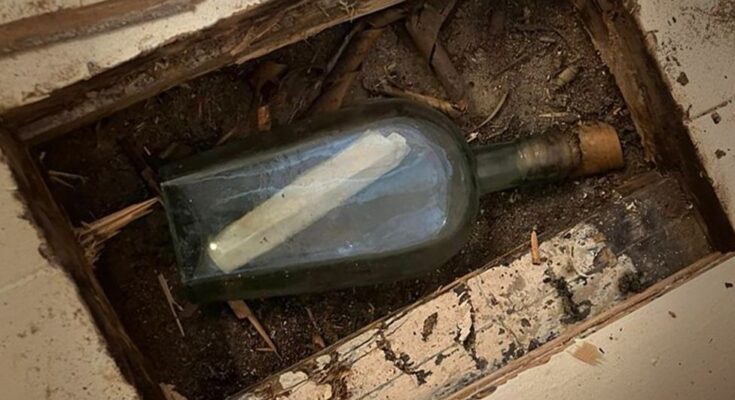 Scotland Plumber Finds 135-Year-Old Letter In A Bottle Under Floorboards